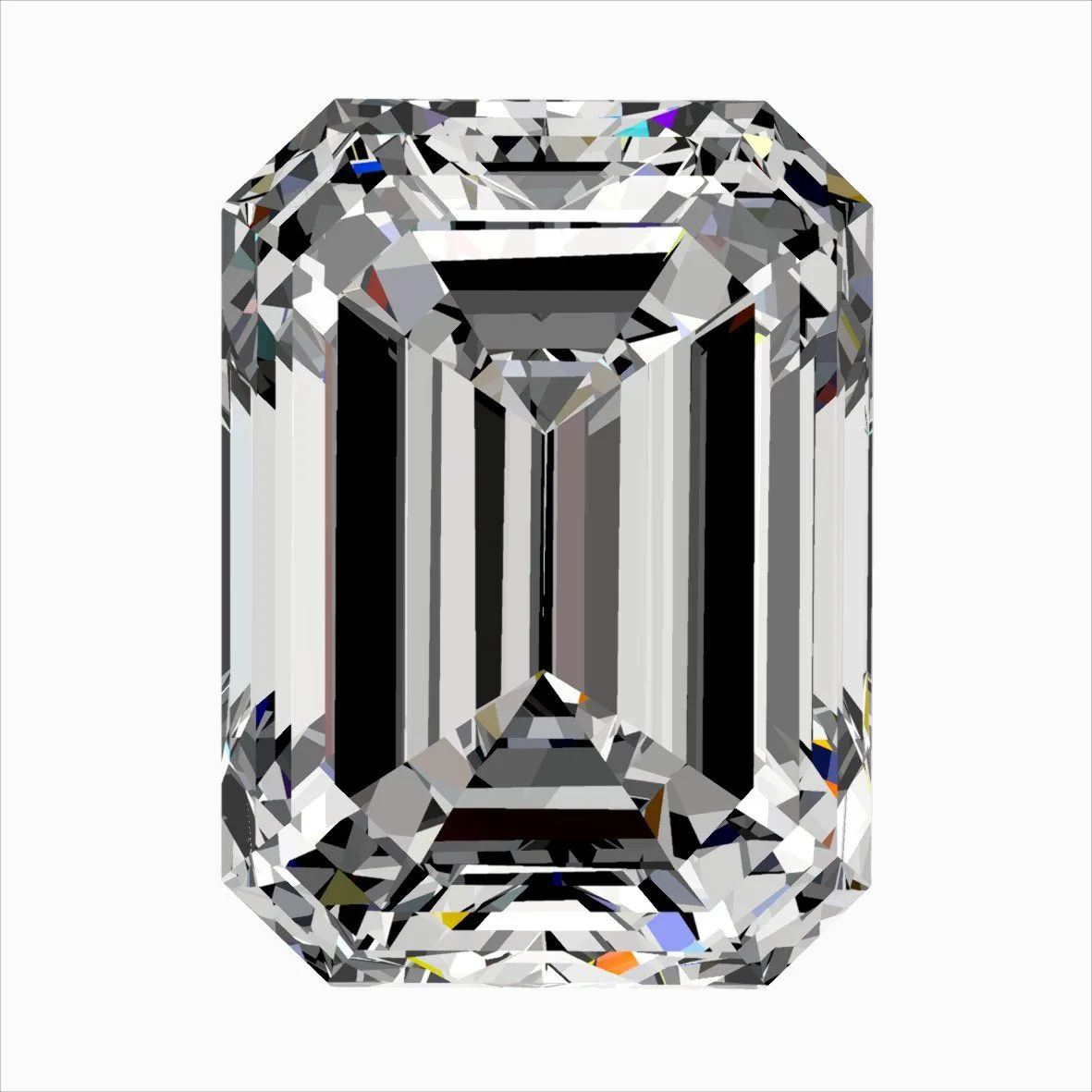 0.50ct EMERALD F VS1 Natural diamond