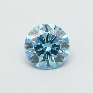 1.05ct ROUND Fancy Vivid Blue VVS2 Coloured Lab diamond