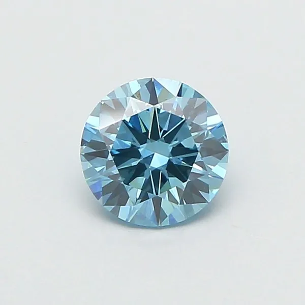 1.05ct ROUND Fancy Vivid Blue VVS2 Coloured Lab diamond