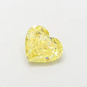 1.04ct HEART Fancy Intense Yellow VVS2 Coloured Lab diamond