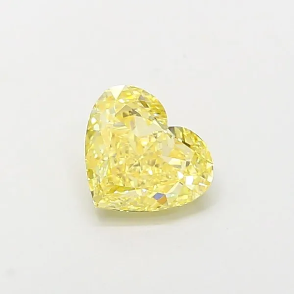 1.04ct HEART Fancy Intense Yellow VVS2 Coloured Lab diamond