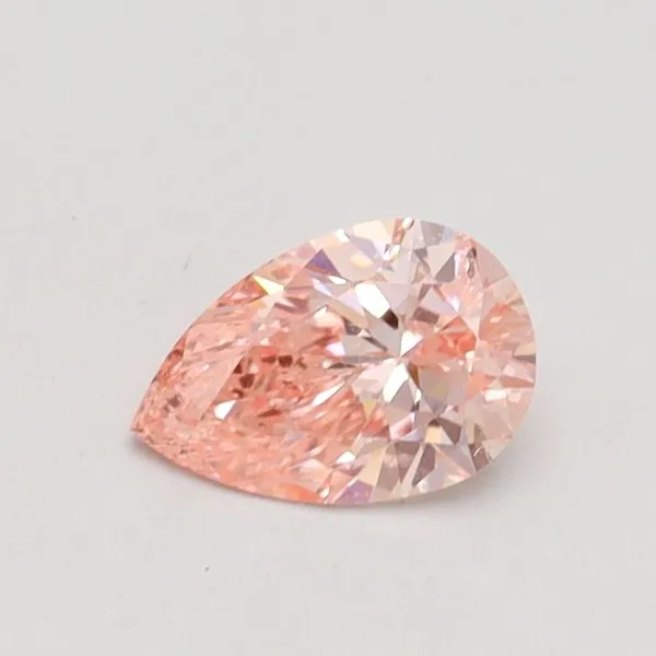 0.5ct PEAR Fancy Intense Pink SI2 Coloured Lab diamond