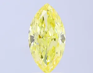 2.51ct MARQUISE Fancy Intense Yellow VS2 Coloured Lab diamond