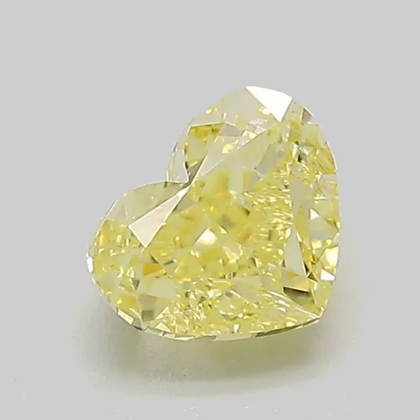 1.02ct HEART Fancy Intense Yellow SI2 Coloured Lab diamond