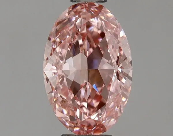 1.09ct OVAL Fancy Vivid Pink VVS2 Coloured Lab diamond