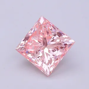 4.5ct PRINCESS Fancy Intense Pink VS1 Coloured Lab diamond