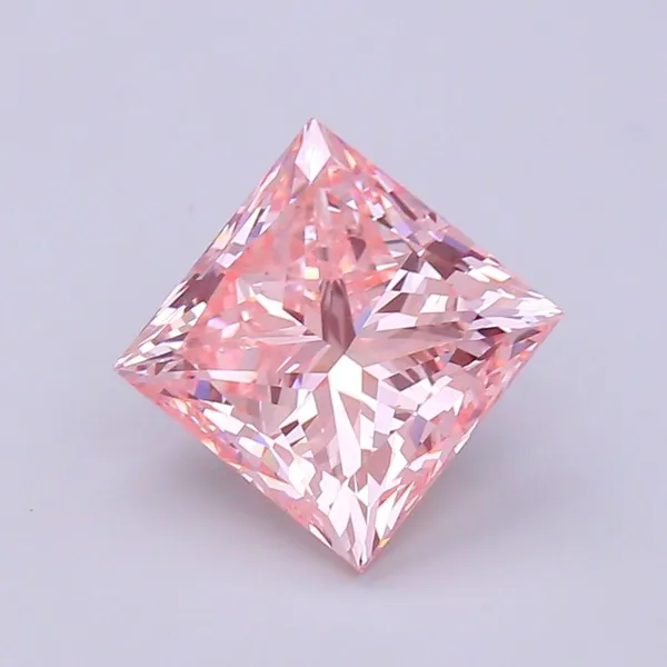 4.5ct PRINCESS Fancy Intense Pink VS1 Coloured Lab diamond