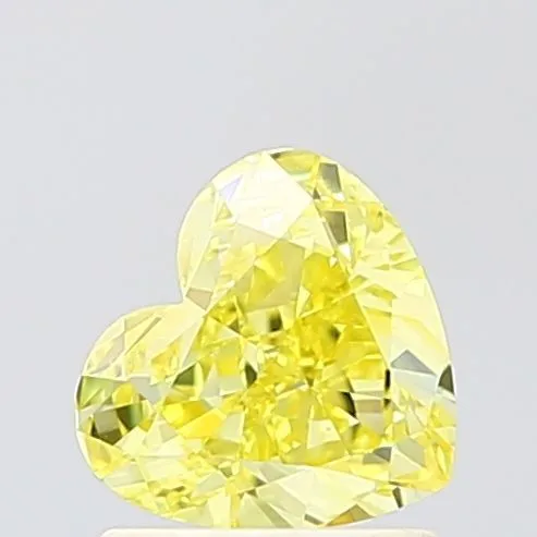 1ct HEART Fancy Intense Yellow VVS2 Coloured Lab diamond