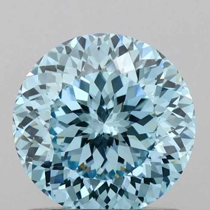 1.04ct ROUND Fancy Intense Blue VS1 Coloured Lab diamond
