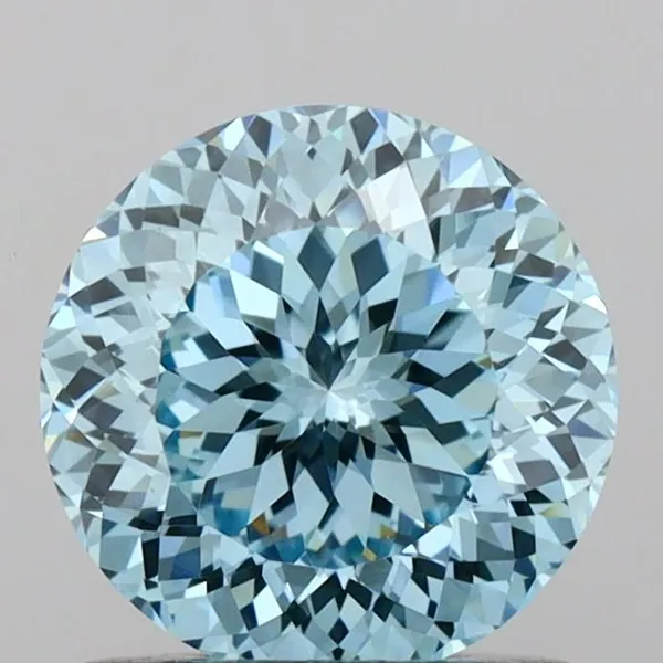 1.04ct ROUND Fancy Intense Blue VS1 Coloured Lab diamond