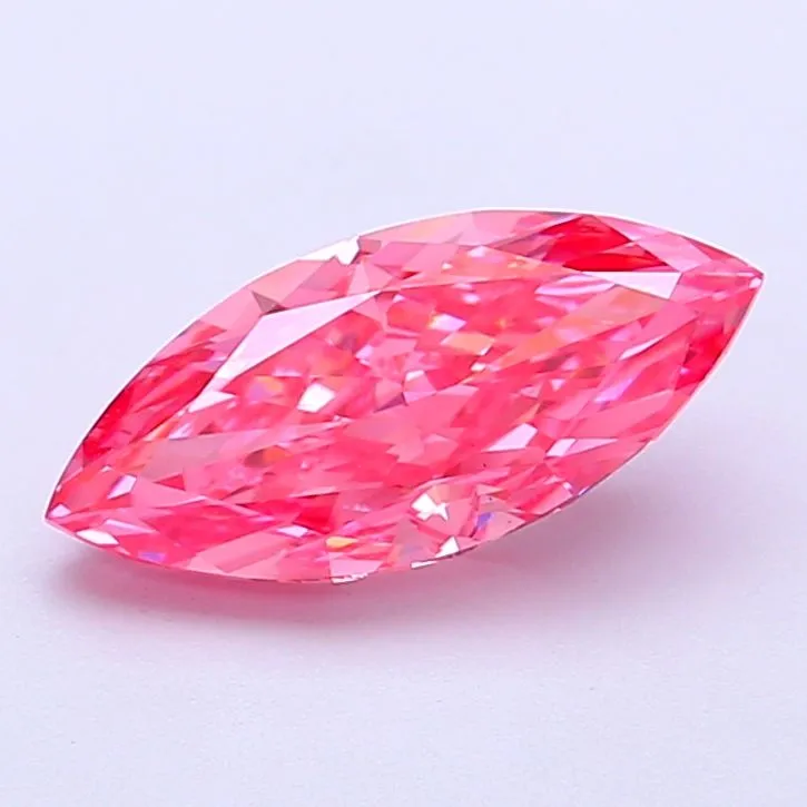 1.57ct MARQUISE Fancy Vivid Pink VS2 Coloured Lab diamond
