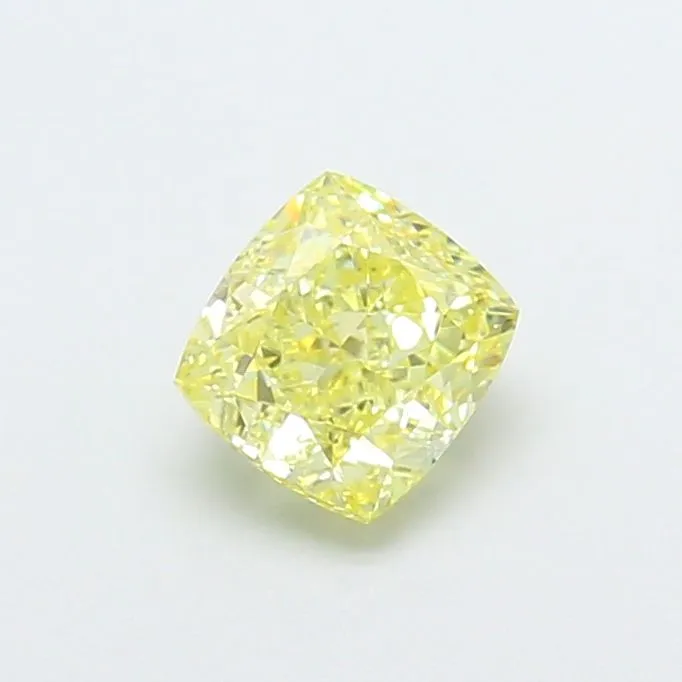 1.01ct CUSHION Fancy Yellow VS1 Coloured Lab diamond