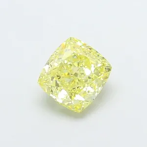 1.01ct CUSHION Fancy Yellow VS1 Coloured Lab diamond