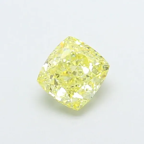 1.01ct CUSHION Fancy Yellow VS1 Coloured Lab diamond