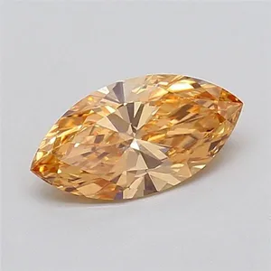1.04ct MARQUISE Fancy Intense Orangey Yellow VVS2 Coloured Lab diamond