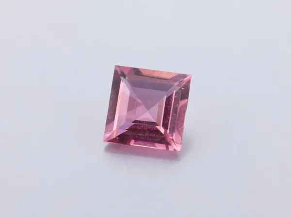 0.68ct Pink Tourmaline, Square cut gemstone