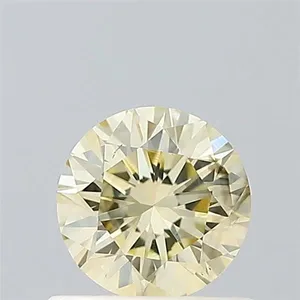 0.53ct ROUND Fancy Light Yellow VS2 Coloured Lab diamond