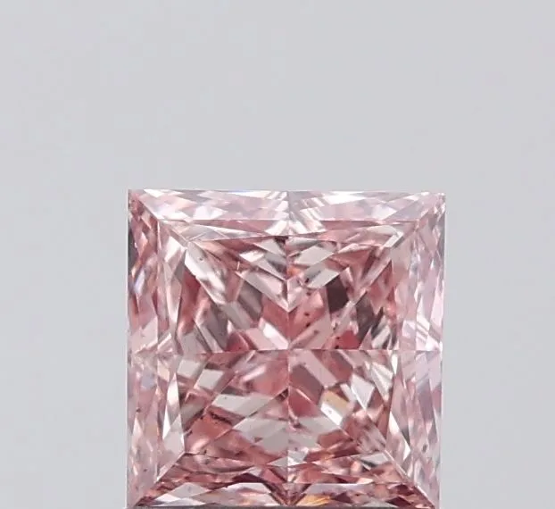1.06ct PRINCESS Fancy Intense Pink VS2 Coloured Lab diamond
