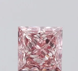 1.06ct PRINCESS Fancy Intense Pink VS2 Coloured Lab diamond