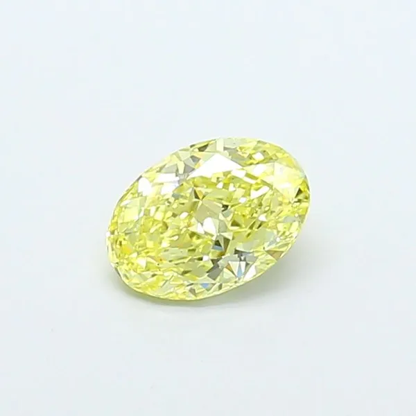 1.02ct OVAL Fancy Intense Yellow VS1 Coloured Lab diamond