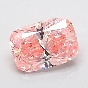 1ct CUSHION Fancy Vivid Pink VVS1 Coloured Lab diamond