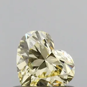 0.51ct HEART Fancy Yellow VS2 Coloured Lab diamond