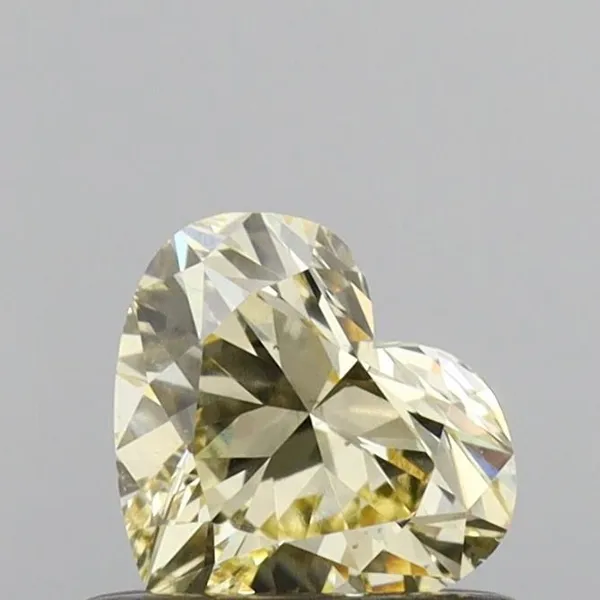 0.51ct HEART Fancy Yellow VS2 Coloured Lab diamond