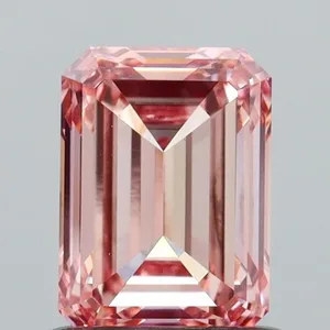1ct EMERALD Fancy Intense Pink VS2 Coloured Lab diamond