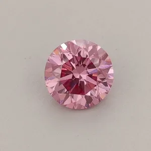 0.37ct ROUND Fancy Vivid Pink VS1 Coloured Lab diamond