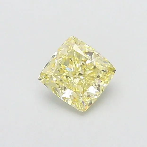 1.09ct CUSHION Fancy Light Yellow VVS2 Coloured Lab diamond