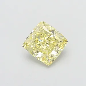 1.09ct CUSHION Fancy Light Yellow VVS2 Coloured Lab diamond