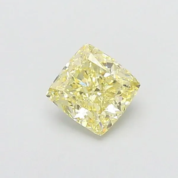 1.09ct CUSHION Fancy Light Yellow VVS2 Coloured Lab diamond