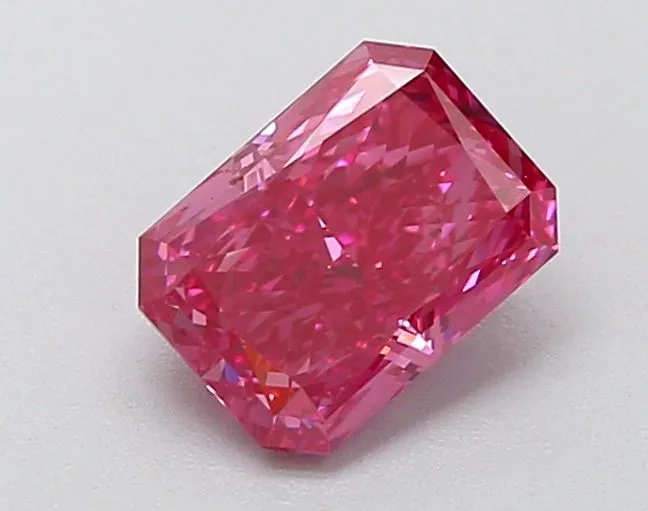 1.07ct RADIANT Fancy Vivid Pink VS1 Coloured Lab diamond