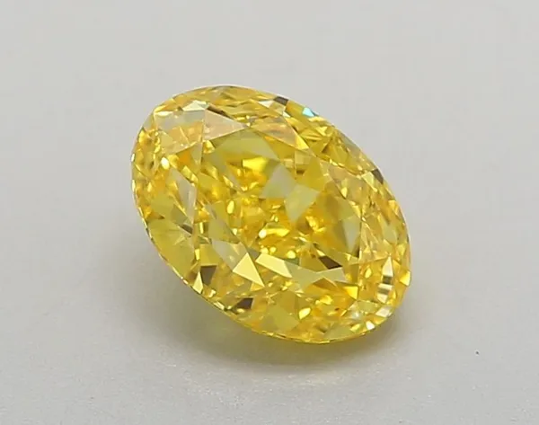 1.03ct OVAL Fancy Vivid Yellow VVS2 Coloured Lab diamond