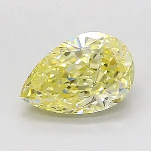 0.93ct PEAR Fancy Yellow VVS2 Coloured Lab diamond