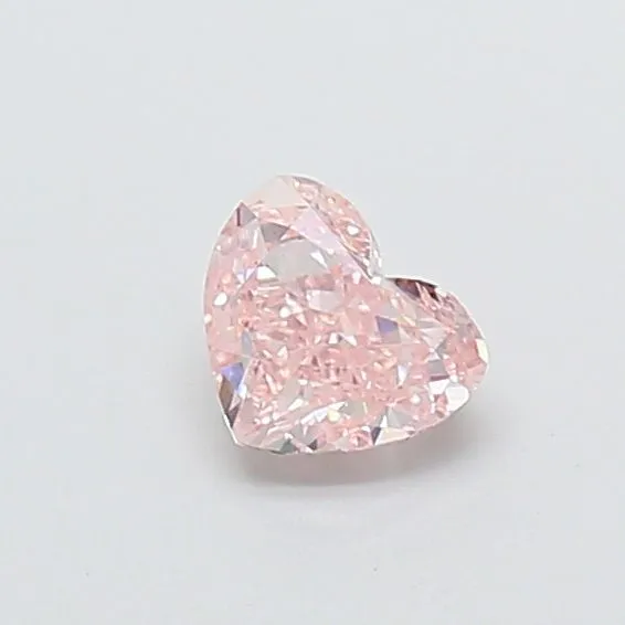 0.47ct HEART Fancy Pink VS1 Coloured Lab diamond