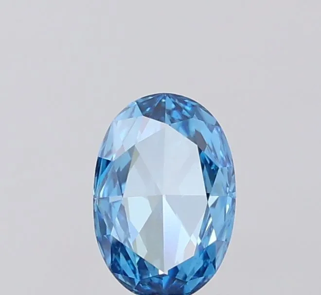 0.80ct OVAL Fancy Vivid Blue VS1 Coloured Lab diamond