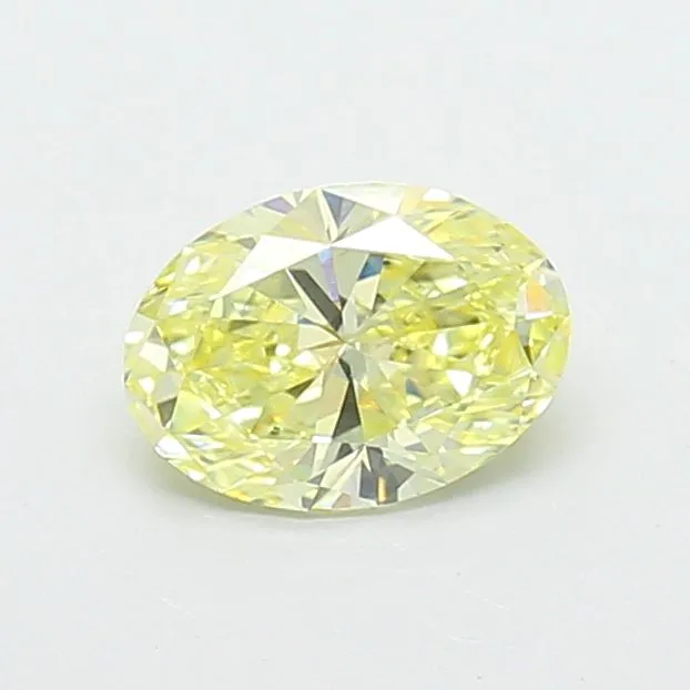 0.81ct OVAL Fancy Yellow VS1 Coloured Lab diamond