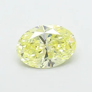 0.81ct OVAL Fancy Yellow VS1 Coloured Lab diamond