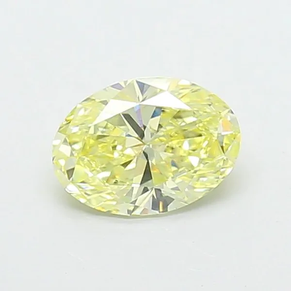 0.81ct OVAL Fancy Yellow VS1 Coloured Lab diamond