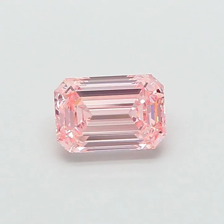 1.58ct EMERALD Fancy Intense Pink VVS2 Coloured Lab diamond
