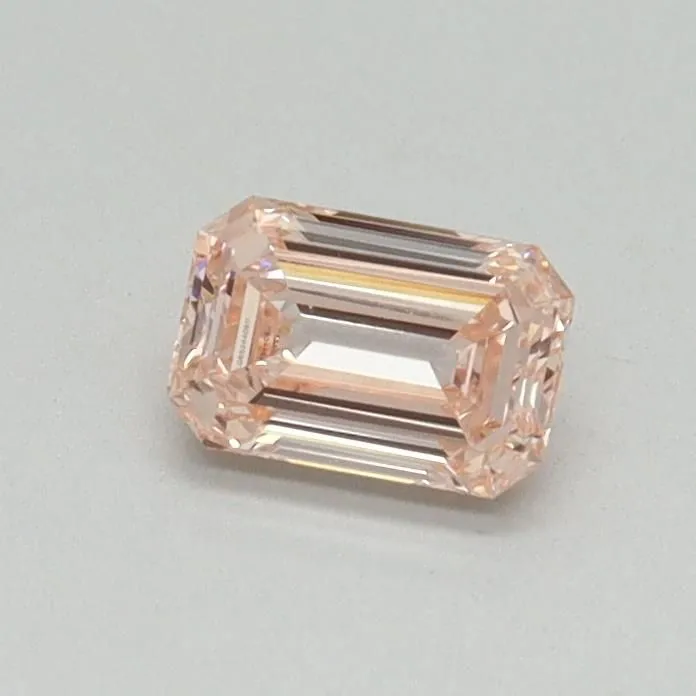 0.39ct EMERALD Fancy Intense Pink VS1 Coloured Lab diamond