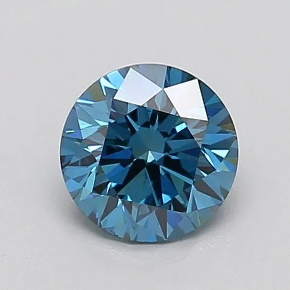 0.74ct ROUND Fancy Vivid Blue VS2 Coloured Lab diamond