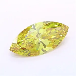 1.27ct MARQUISE Fancy Intense Brownish Yellow VVS2 Coloured Lab diamond