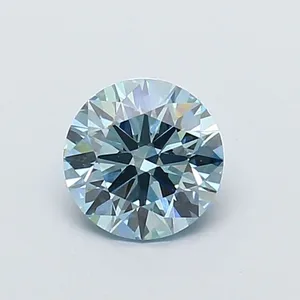 1.01ct ROUND Fancy Intense Blue VVS2 Coloured Lab diamond