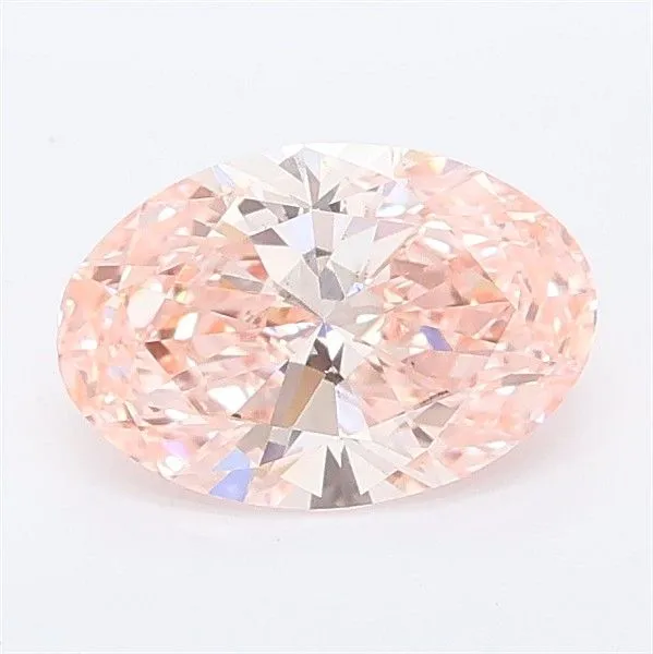 0.99ct OVAL Fancy Vivid Pink VS2 Coloured Lab diamond
