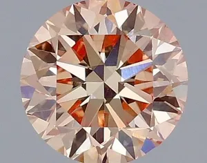 1.01ct ROUND Fancy Intense Pink VS1 Coloured Lab diamond