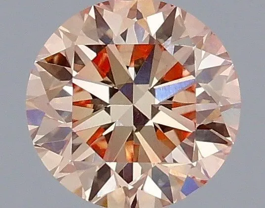 1.01ct ROUND Fancy Intense Pink VS1 Coloured Lab diamond