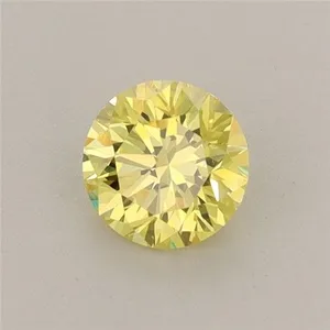 0.53ct ROUND Fancy Vivid Yellow VVS2 Coloured Lab diamond