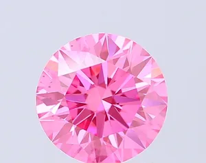 0.7ct ROUND Fancy Vivid Pink VS2 Coloured Lab diamond